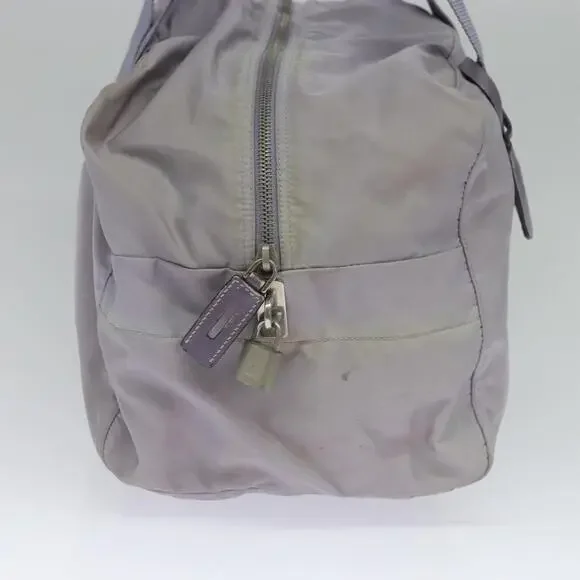 PRADA Boston Bag Nylon Purple Silver